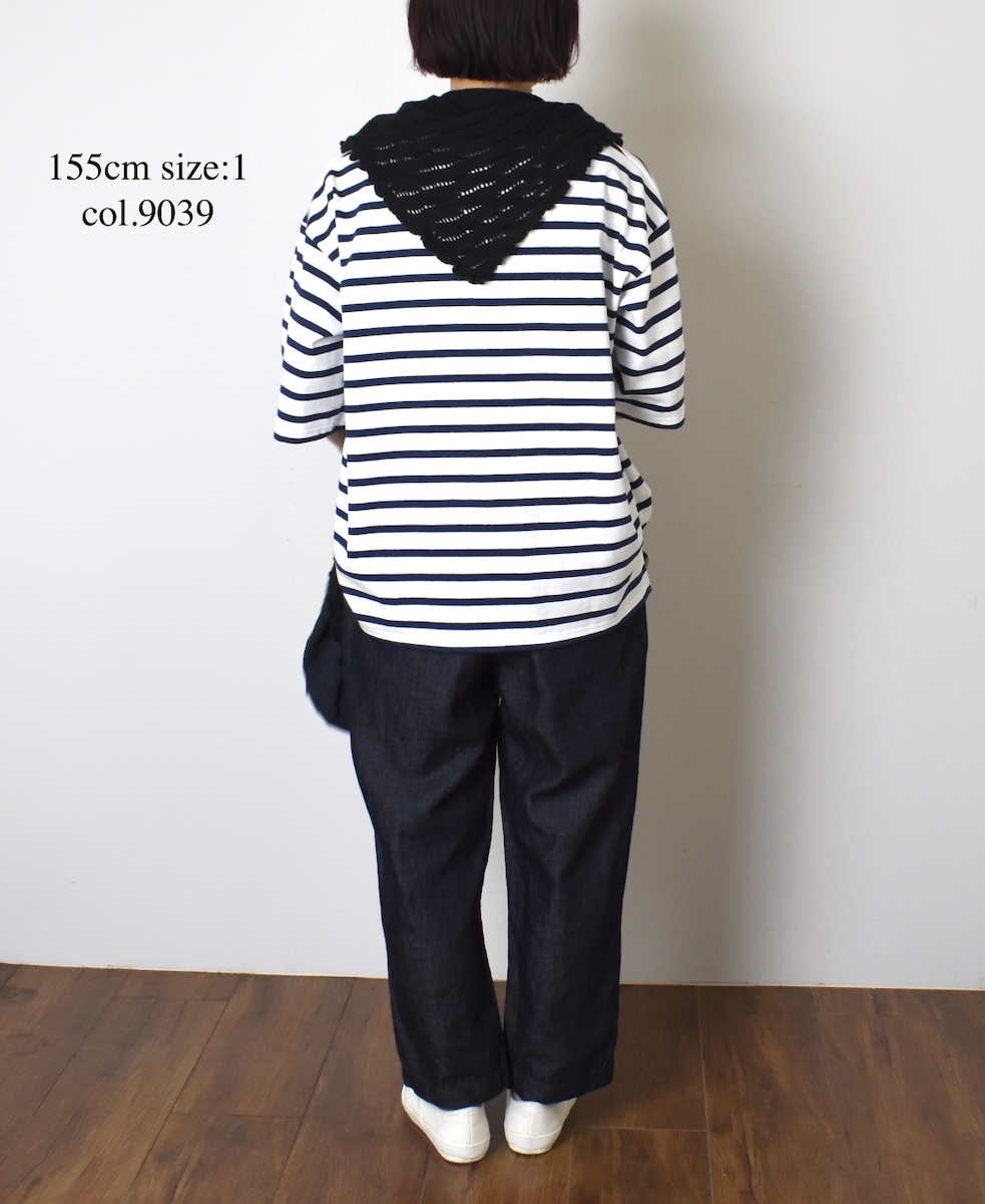 NLA2501(Tシャツ) REGULAR STRIPE DROP SHOULDER SHORT SLEEVE BASQUE SHIRT