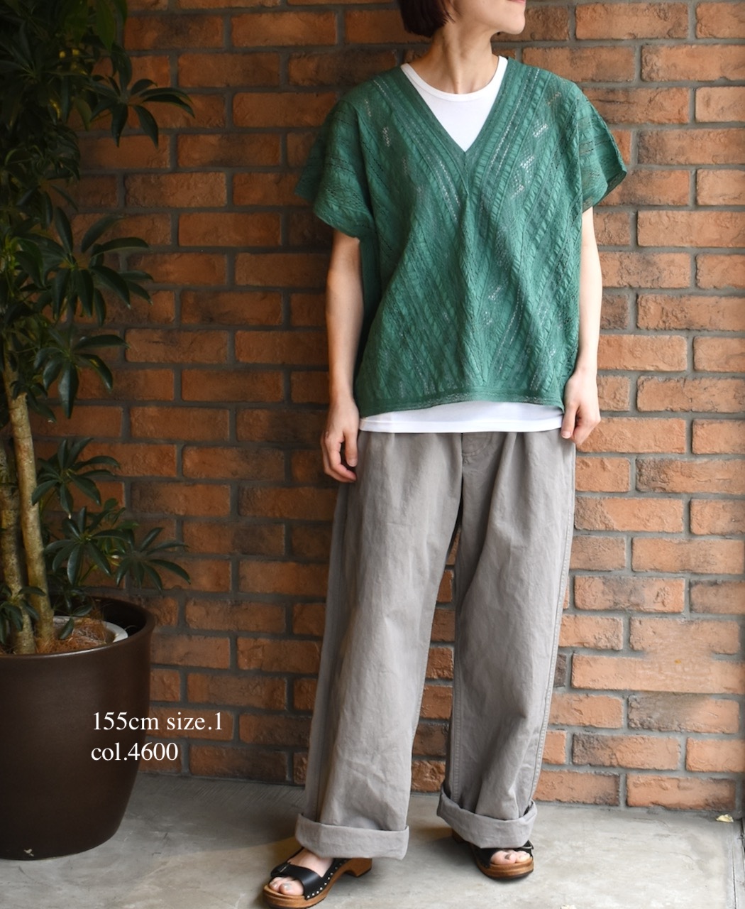 NSL25063(ブラウス) VOILE LACE ALL LACE FRENCH/SL PONCHO