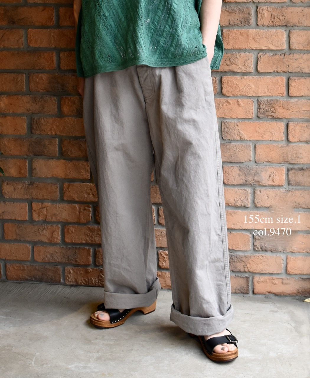 NAM1203KCL (パンツ) COTTON LINEN ONE-TUCK PANTS