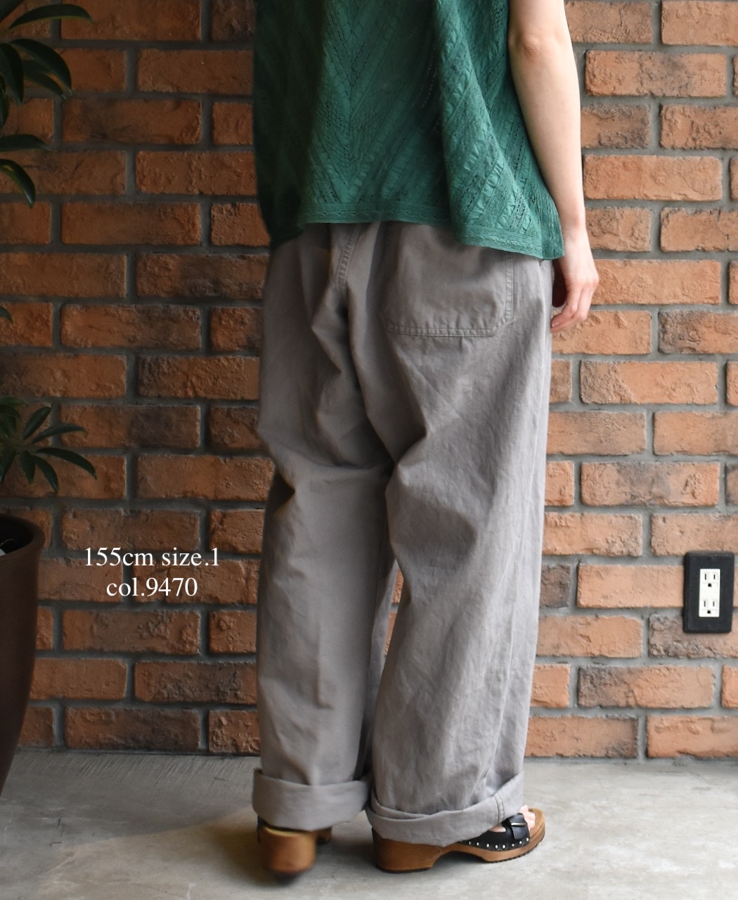 NAM1203KCL (パンツ) COTTON LINEN ONE-TUCK PANTS
