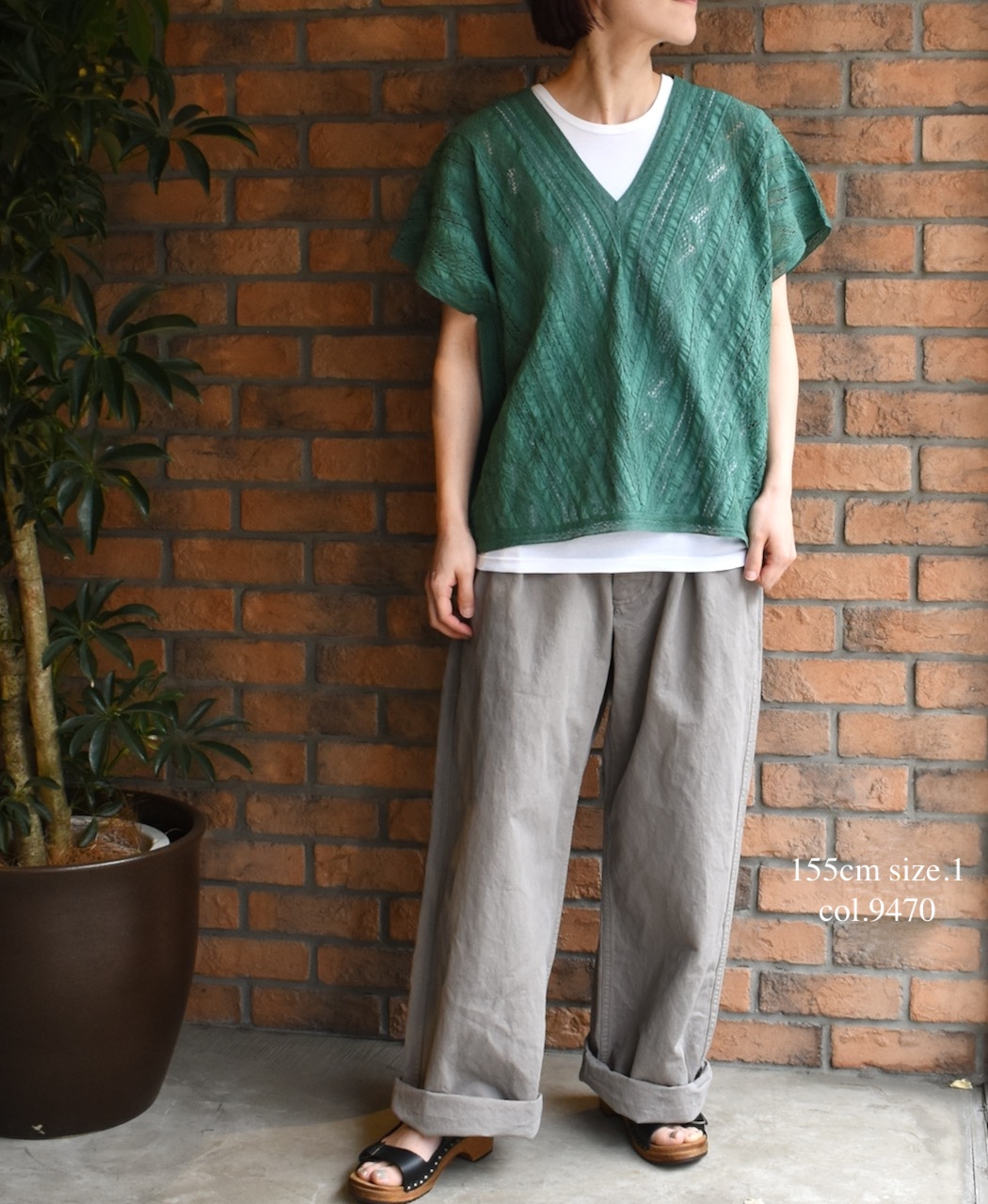 NAM1203KCL (パンツ) COTTON LINEN ONE-TUCK PANTS