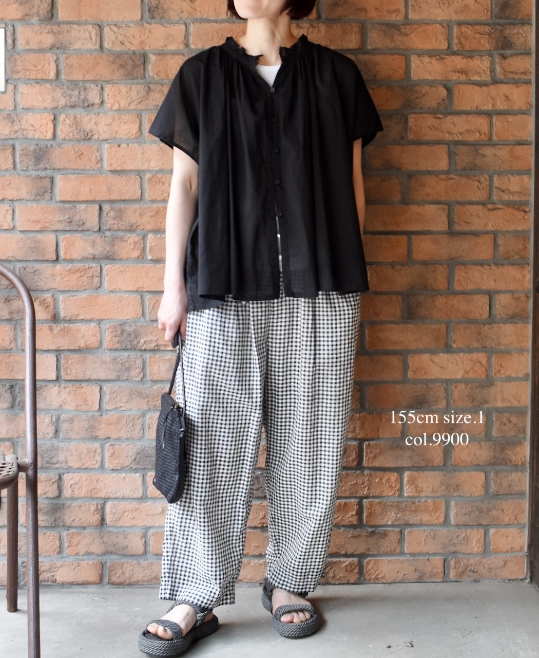 NSL25061(ブラウス) VOILE LACE NECK LACE GATHERED SMOCK