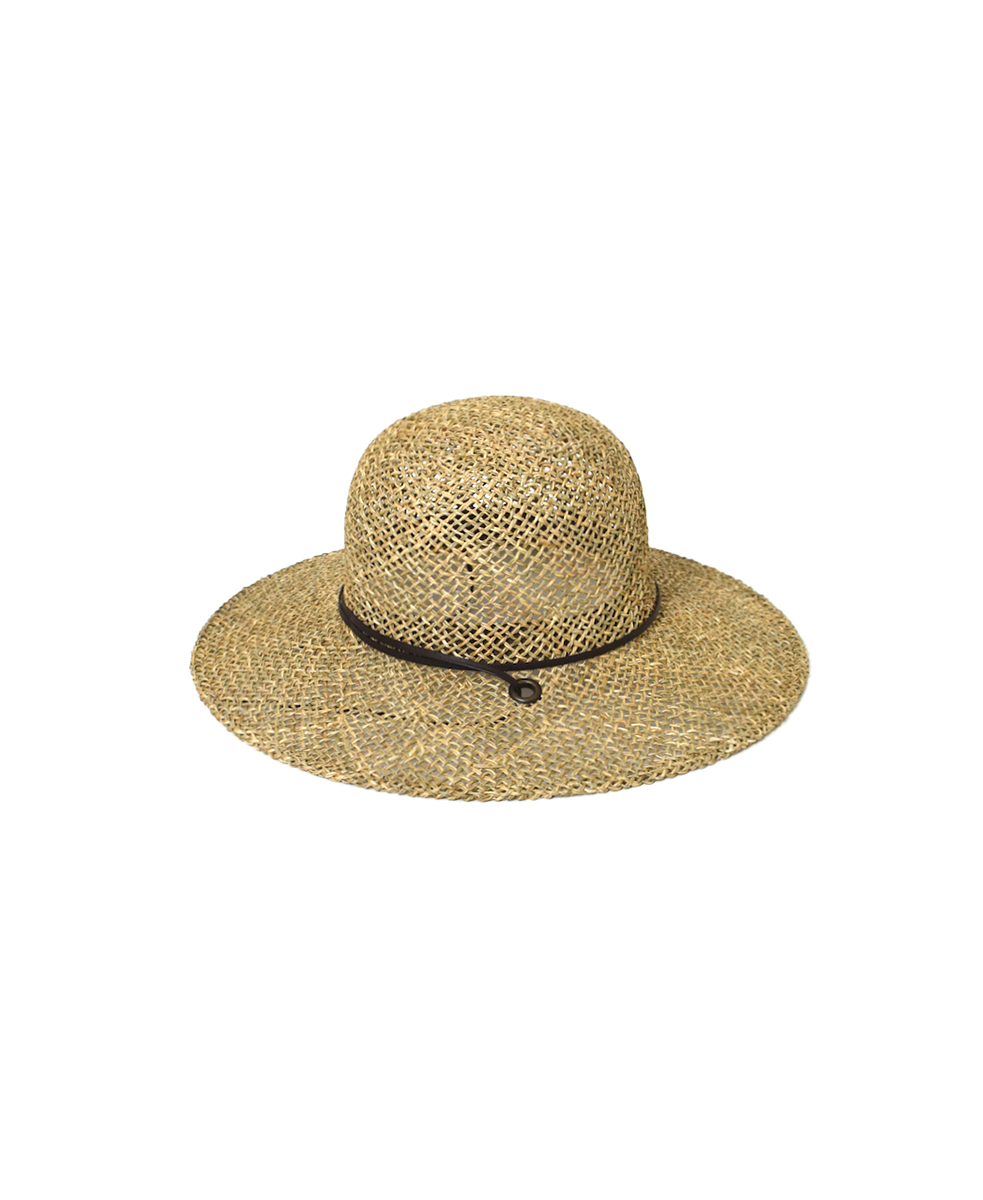 SIGNA1925 NSG2501(帽子) STRAW HAT WITH FAKE LEATHER STRING