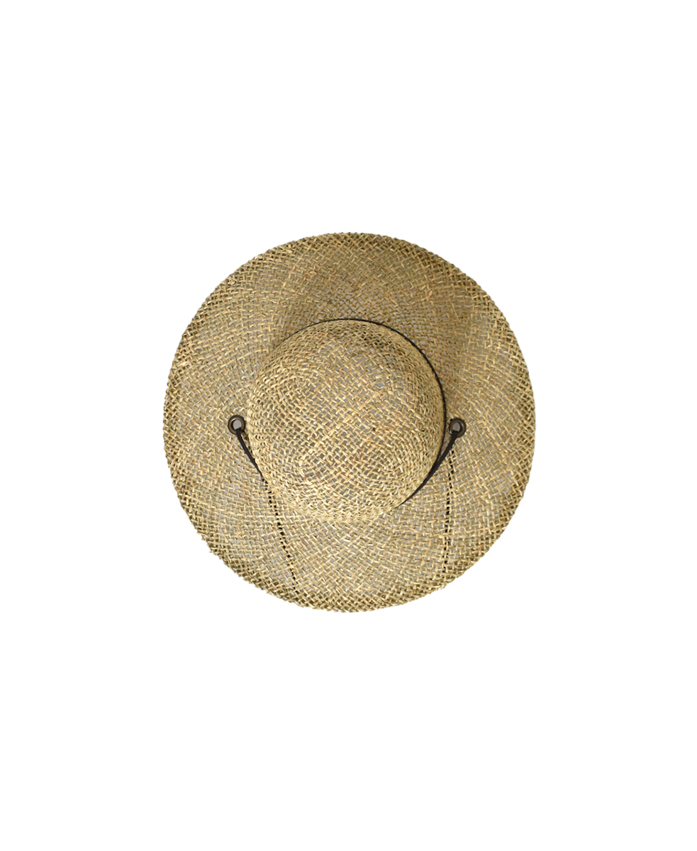 SIGNA1925 NSG2501(帽子) STRAW HAT WITH FAKE LEATHER STRING