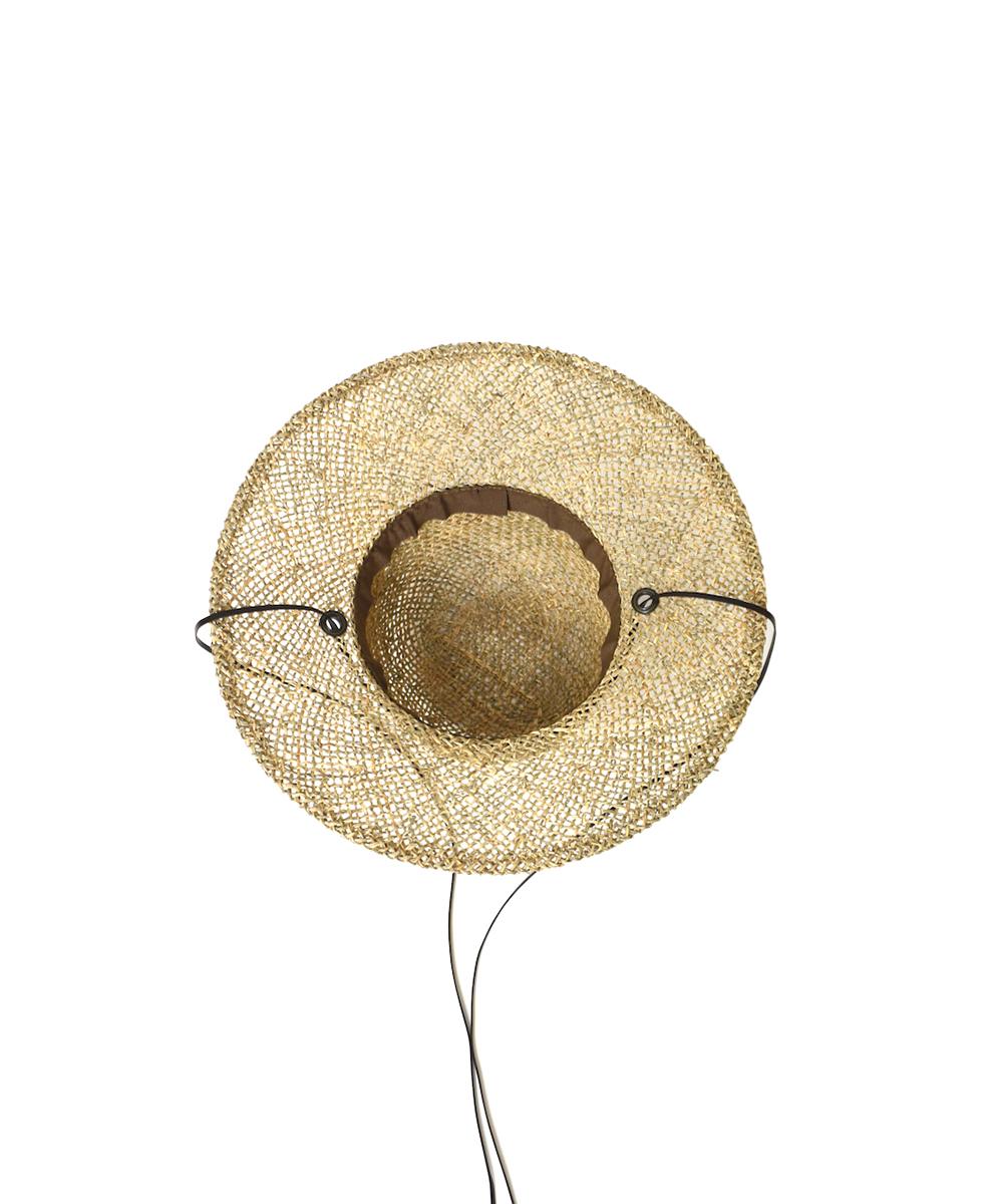 SIGNA1925 NSG2501(帽子) STRAW HAT WITH FAKE LEATHER STRING