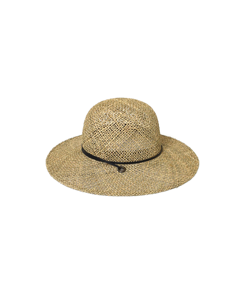 SIGNA1925 NSG2501(帽子) STRAW HAT WITH FAKE LEATHER STRING