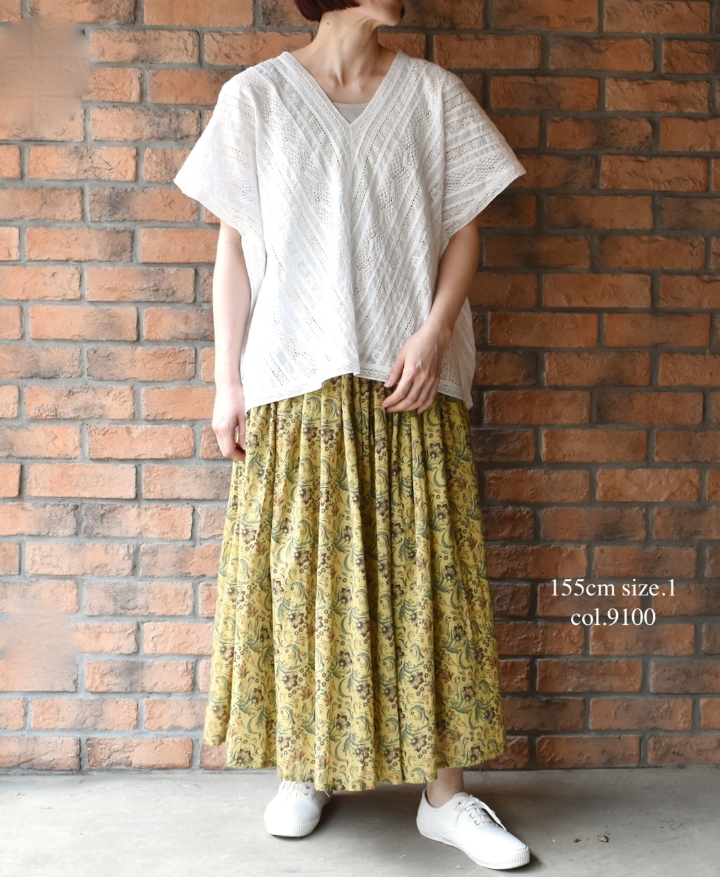 NSL25063(ブラウス) VOILE LACE ALL LACE FRENCH/SL PONCHO