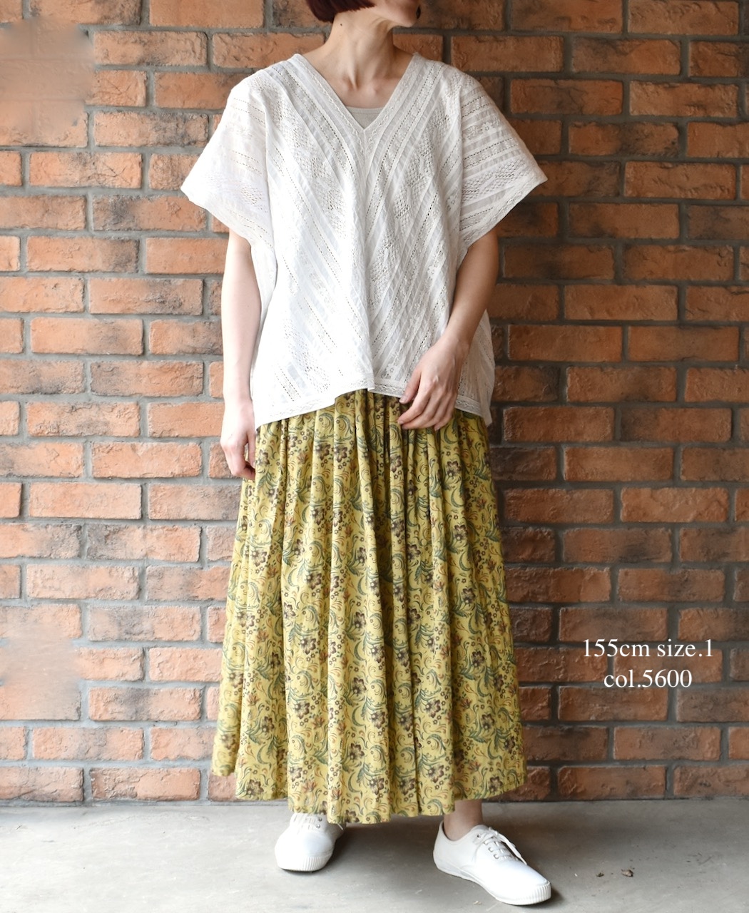 NSL25095(スカート) 80s VOILE PAISLEY FLOWER PRINT GATHERD SKIRT