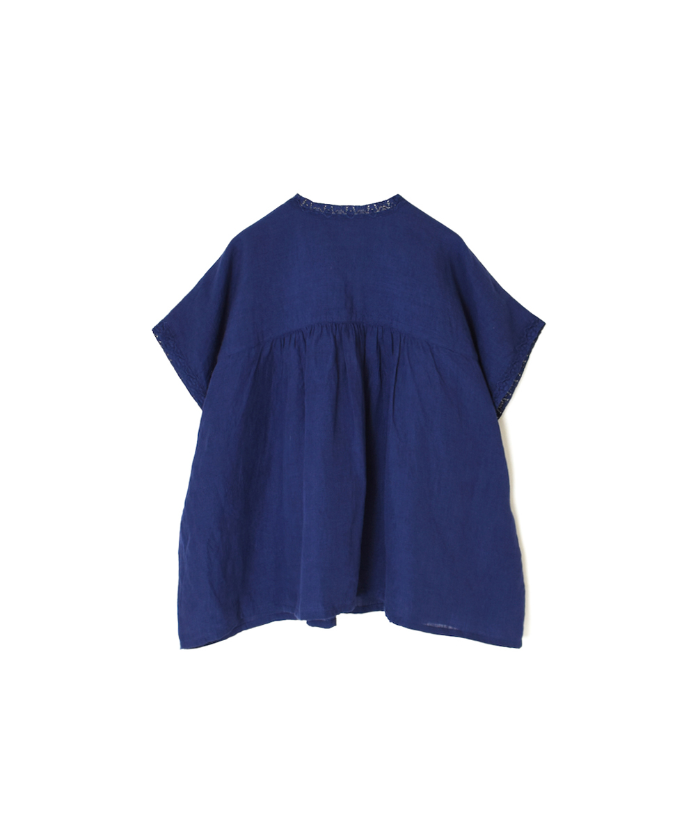 INSL25201(プルオーバー) 60s LINEN PLAIN FRENCH/SL V-NECK PULLOVER WITH PINTUCK