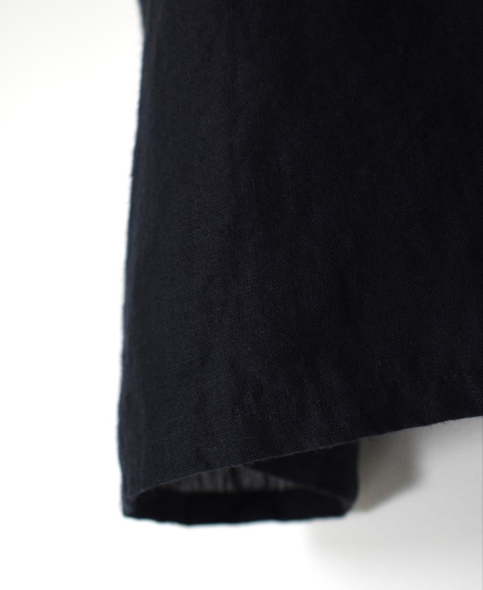 INSL25203(ワンピース) 60s LINEN PLAIN BANDED COLLAR 3/4SL PINTUCK DRESS