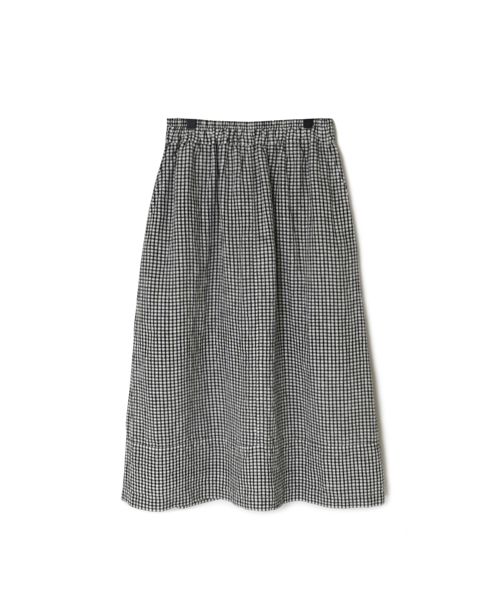 INSL25215(スカート) 60s LINEN CHECK EASY SKIRT