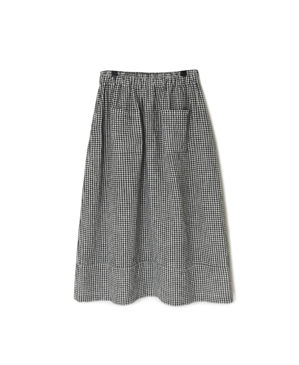 INSL25215(スカート) 60s LINEN CHECK EASY SKIRT