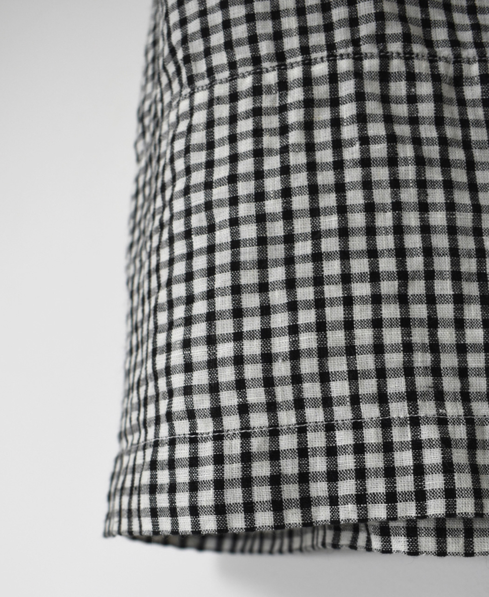INSL25215(スカート) 60s LINEN CHECK EASY SKIRT