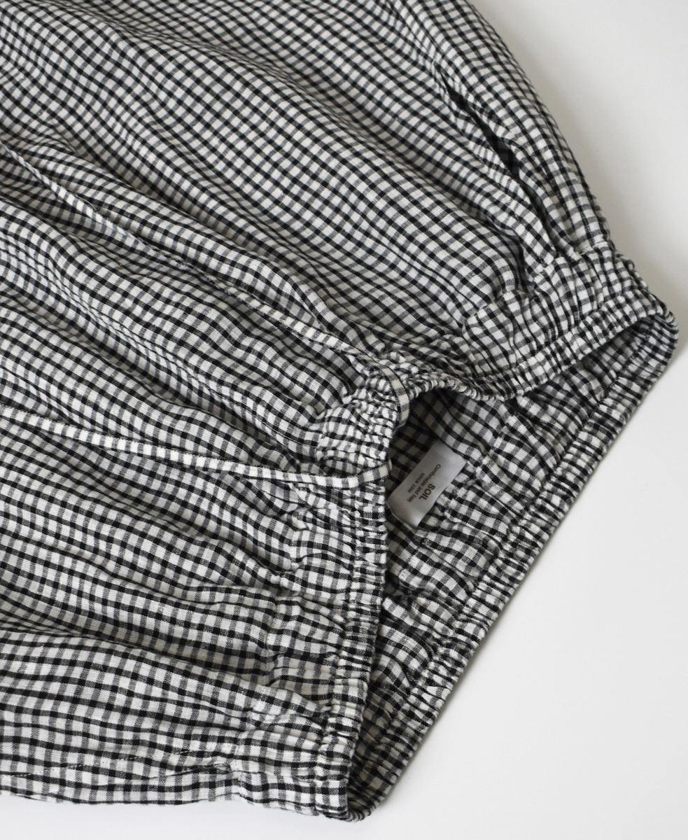 INSL25215(スカート) 60s LINEN CHECK EASY SKIRT