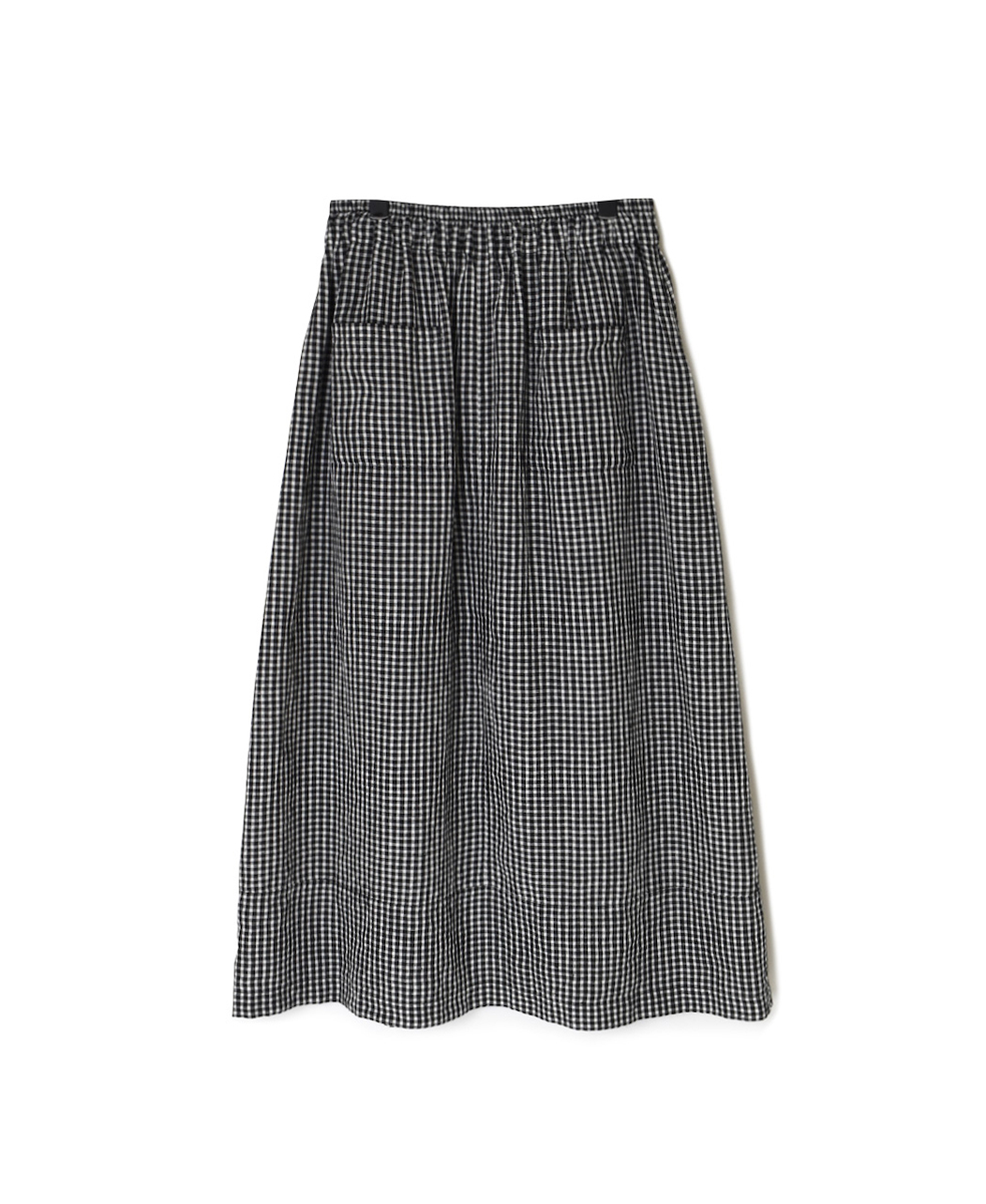 INSL25215(スカート) 60s LINEN CHECK EASY SKIRT