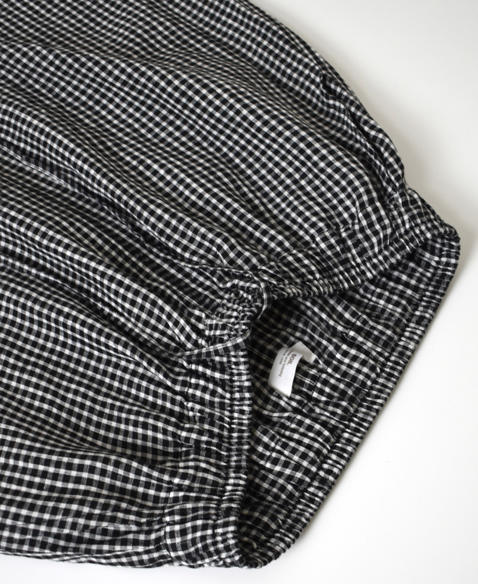INSL25215(スカート) 60s LINEN CHECK EASY SKIRT