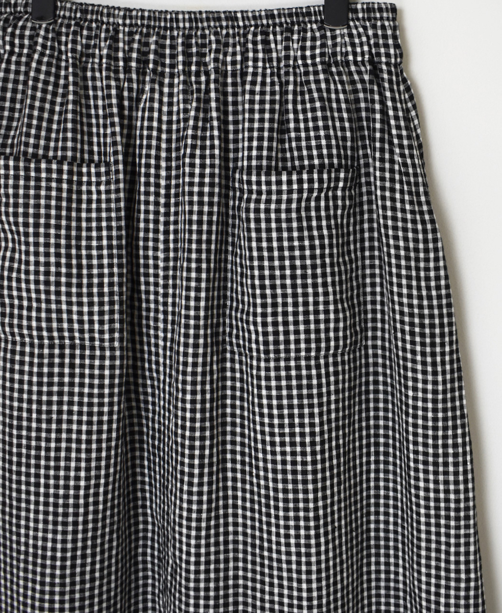 INSL25215(スカート) 60s LINEN CHECK EASY SKIRT