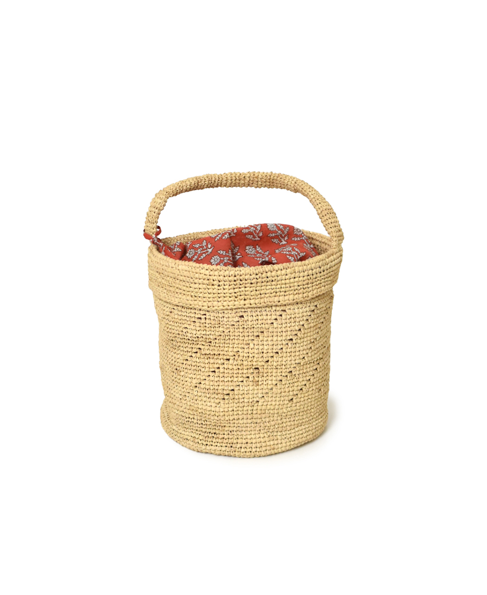 ANMDS2501(バッグ) RAFFIA ONE HANDLE BARREL BAG