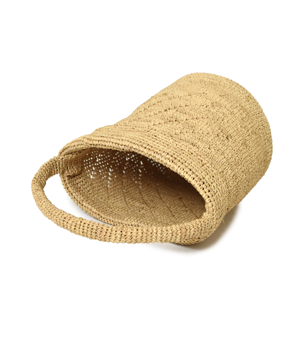 ANMDS2501(バッグ) RAFFIA ONE HANDLE BARREL BAG