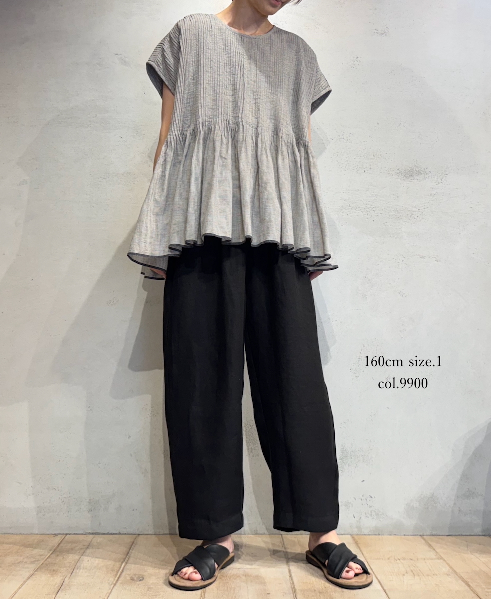 ●GNMDS2501NLT(パンツ) LINEN TWILL 2TUCK TAPERED EASY PANTS