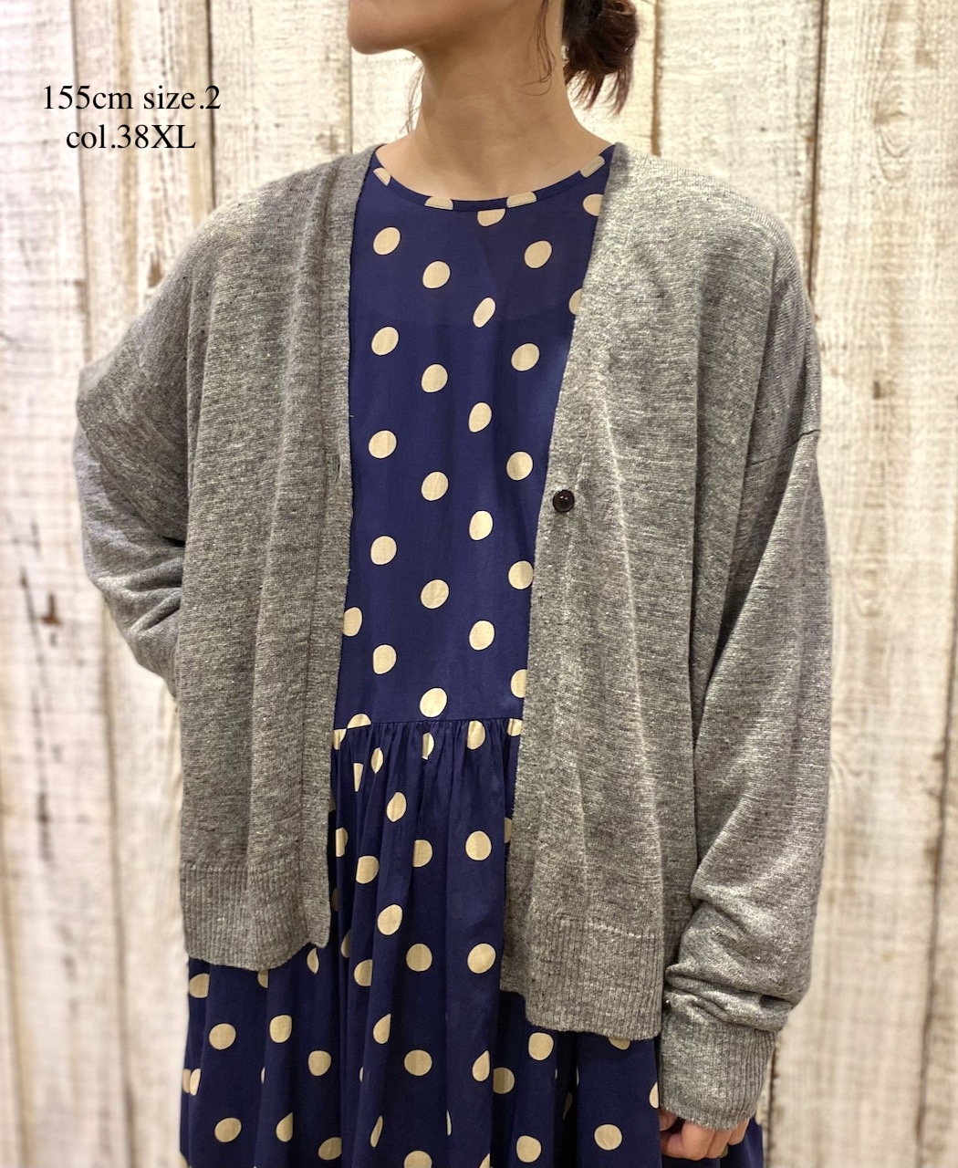 NSL25011(ワンピース)80sCOTTON VOILE DOT PRINT CREW-NECK PULLOVER DRESS