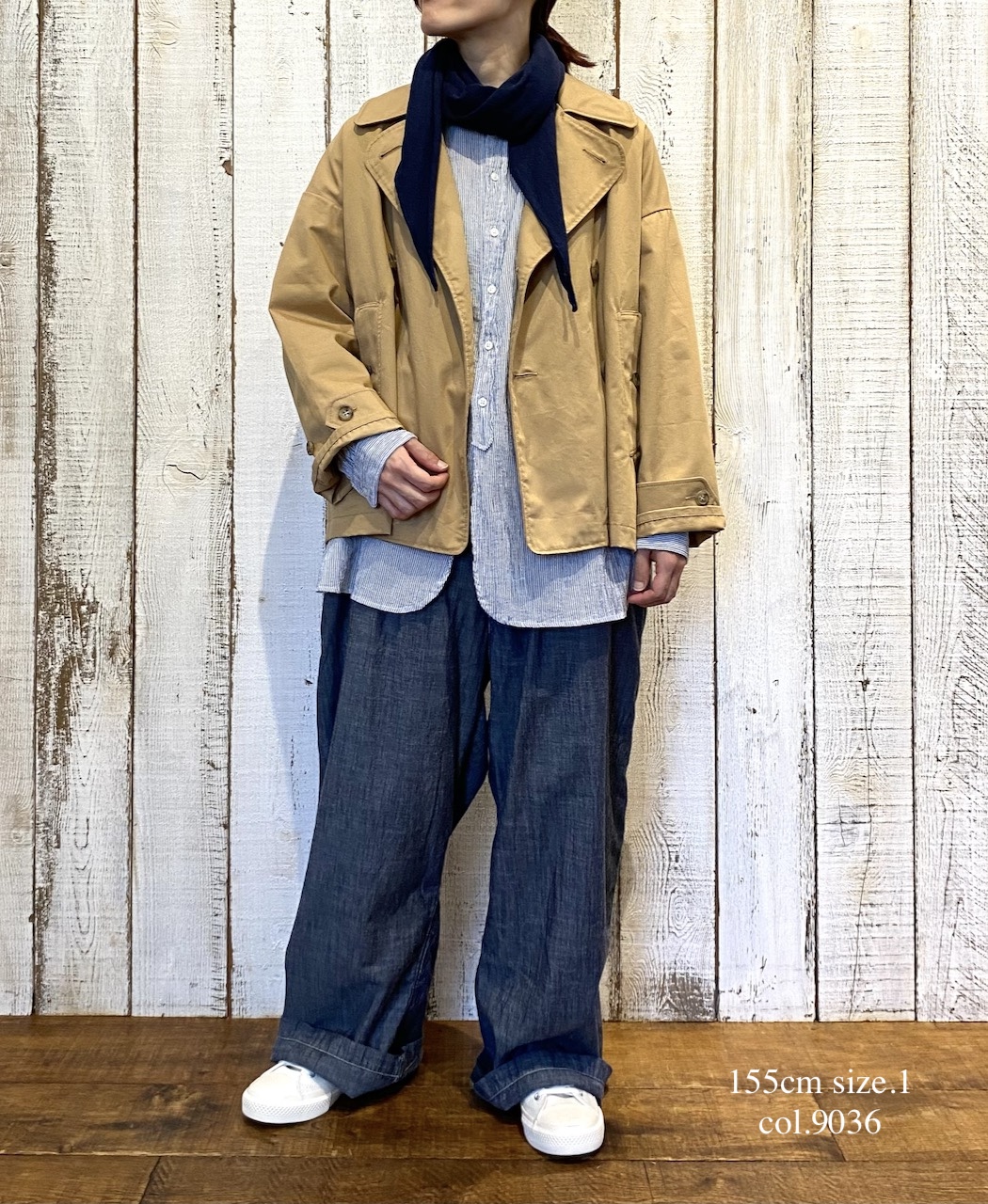 INAM2501GSD(シャツ) SINGLE GAUZE STRIPE OVERDYE UTILITY SHIRT