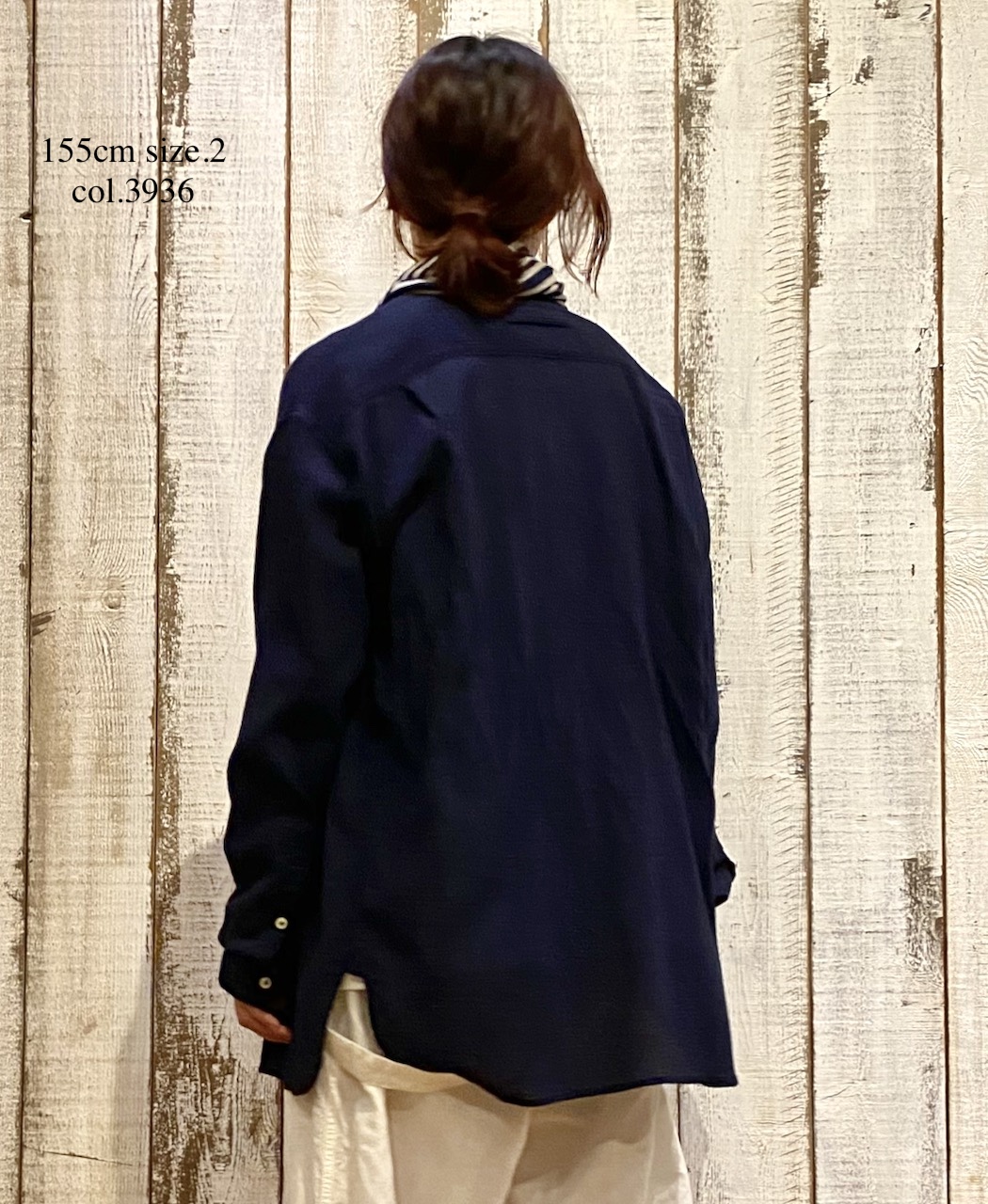 INAM2501GSD(シャツ) SINGLE GAUZE STRIPE OVERDYE UTILITY SHIRT