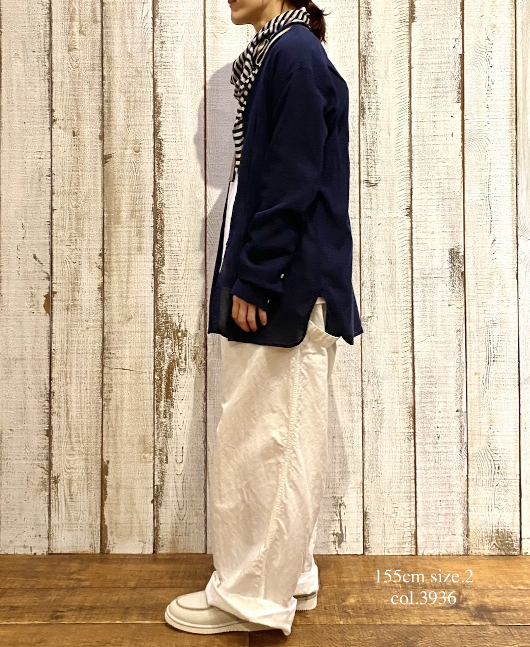 INAM2501GSD(シャツ) SINGLE GAUZE STRIPE OVERDYE UTILITY SHIRT