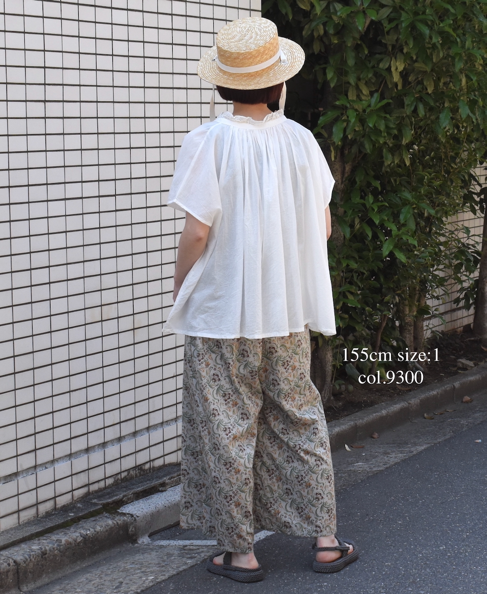 NSL25096(パンツ) 80s VOILE PAISLEY FLOWER PRINT WIDE EASY PANTS