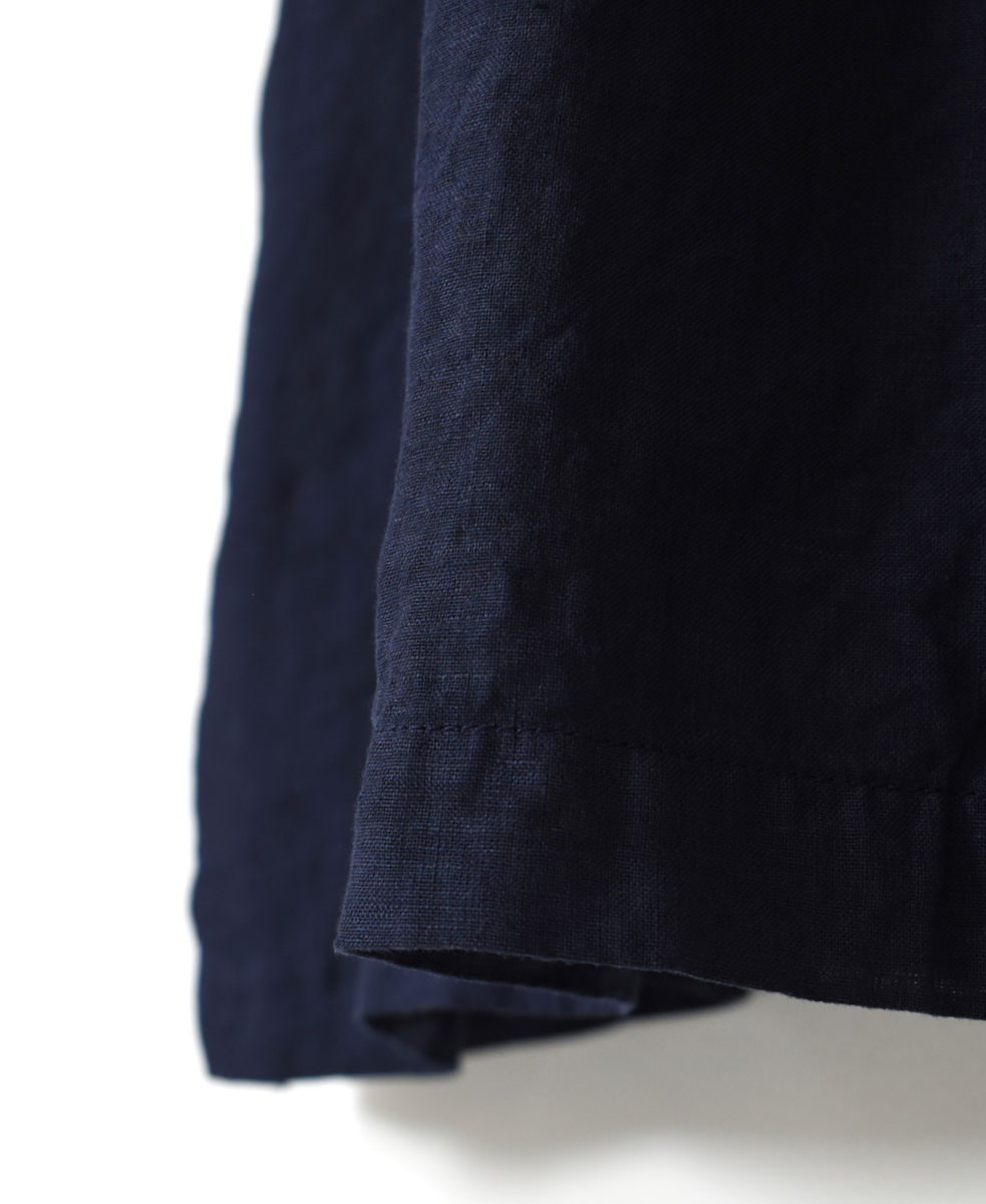 NAM1633LP (ワンピース) LINEN PLAIN (OVERDYE) BOAT NECK NO/SL ONE-PIECE