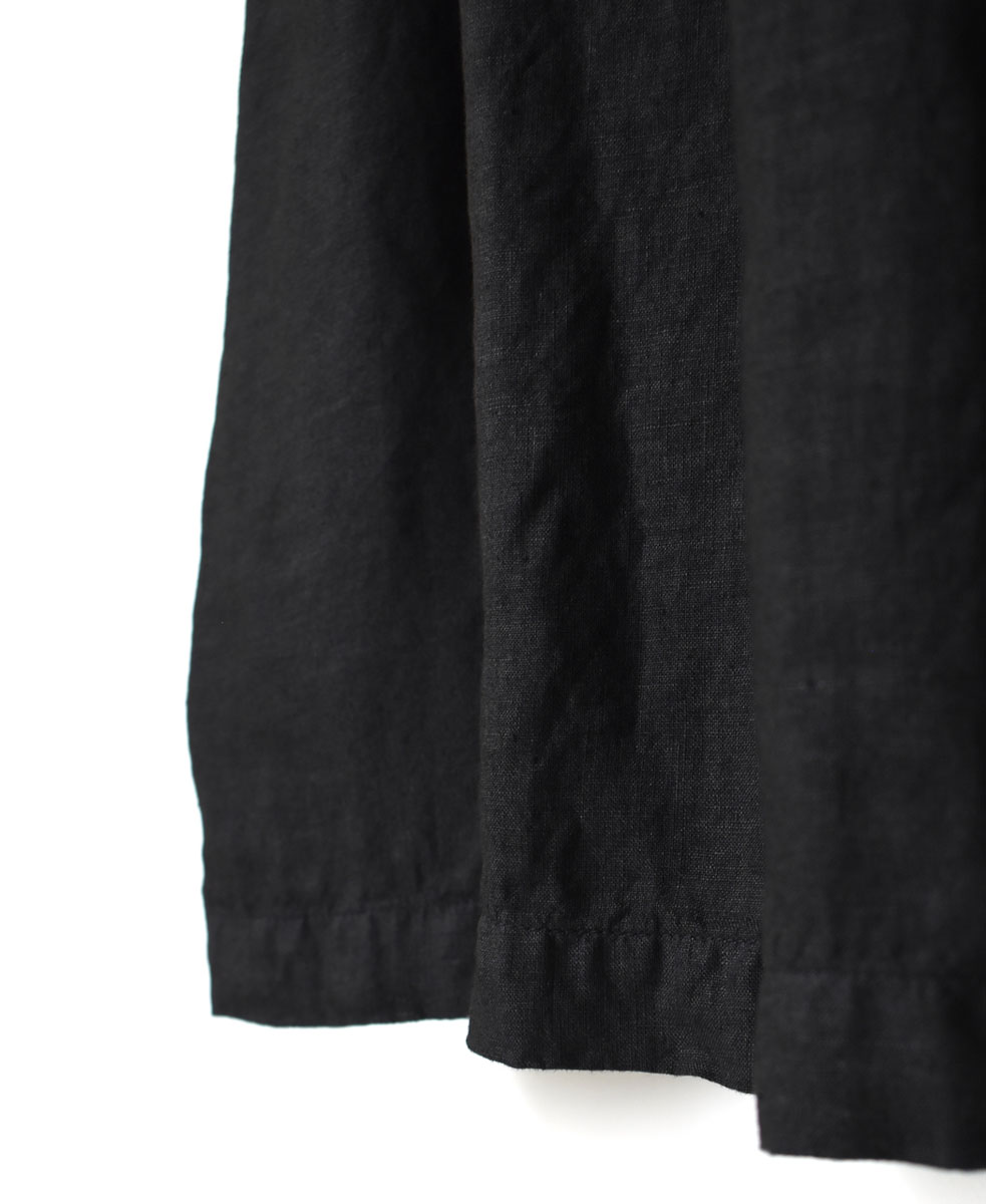 NAM1633LP (ワンピース) LINEN PLAIN (OVERDYE) BOAT NECK NO/SL ONE-PIECE