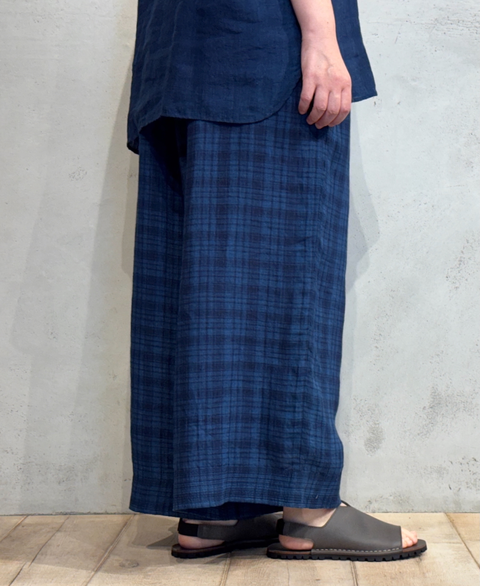 INMDS25122(パンツ) YARN DYE NATURAL INDIGO EASY PANTS