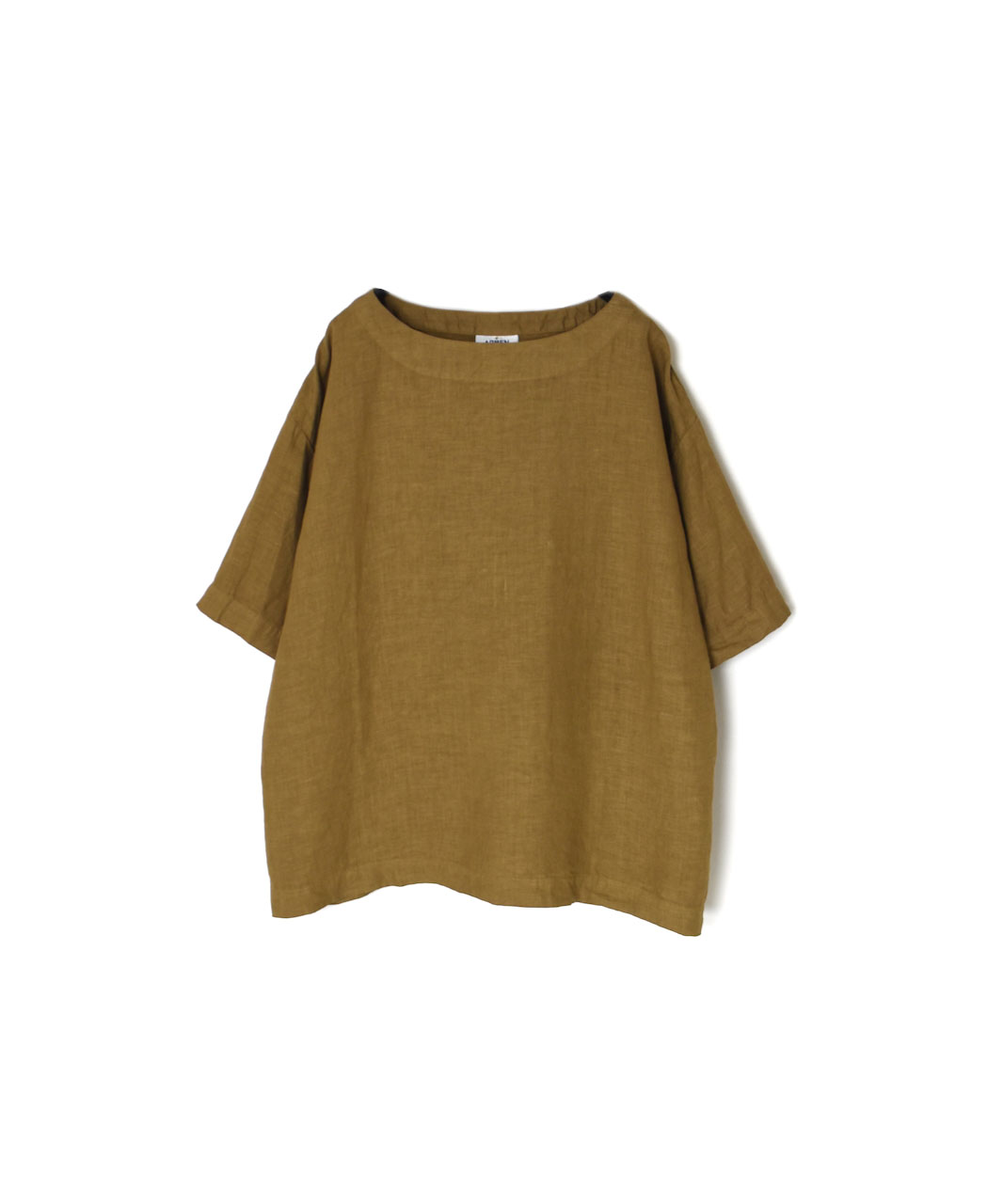 NAM1631LP (シャツ) LINEN PLAIN BOAT NECK S/SL SHIRT