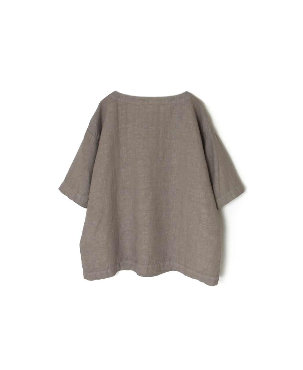●NAM1631LP (シャツ) LINEN PLAIN BOAT NECK S/SL SHIRT