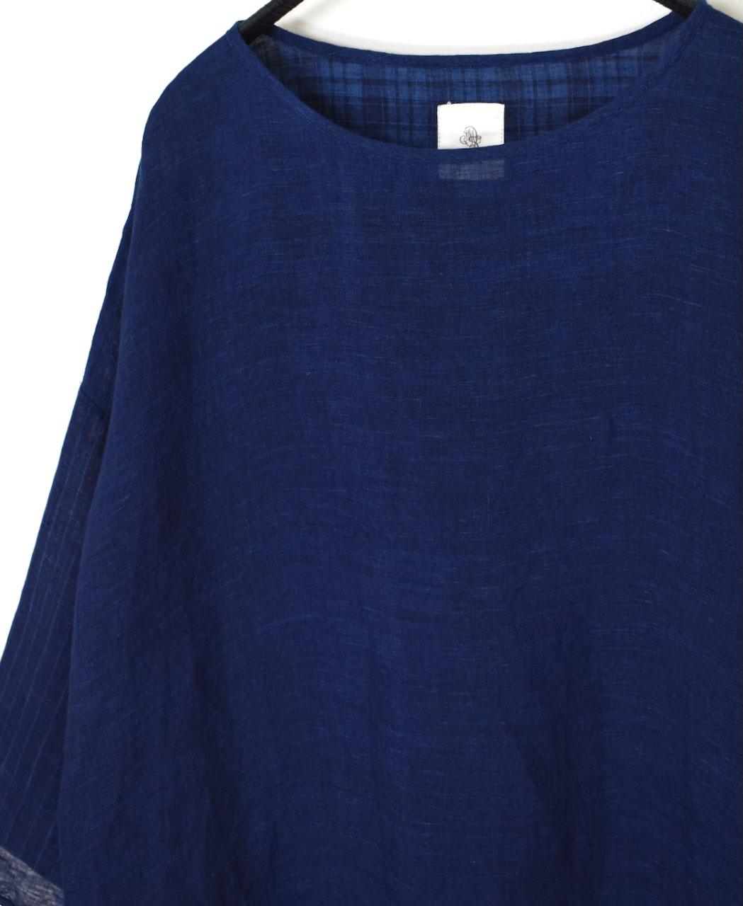 INMDS25124(ワンピース) YARN DYE NATURAL INDIGO DROP SHOULDER SMOCK DRESS