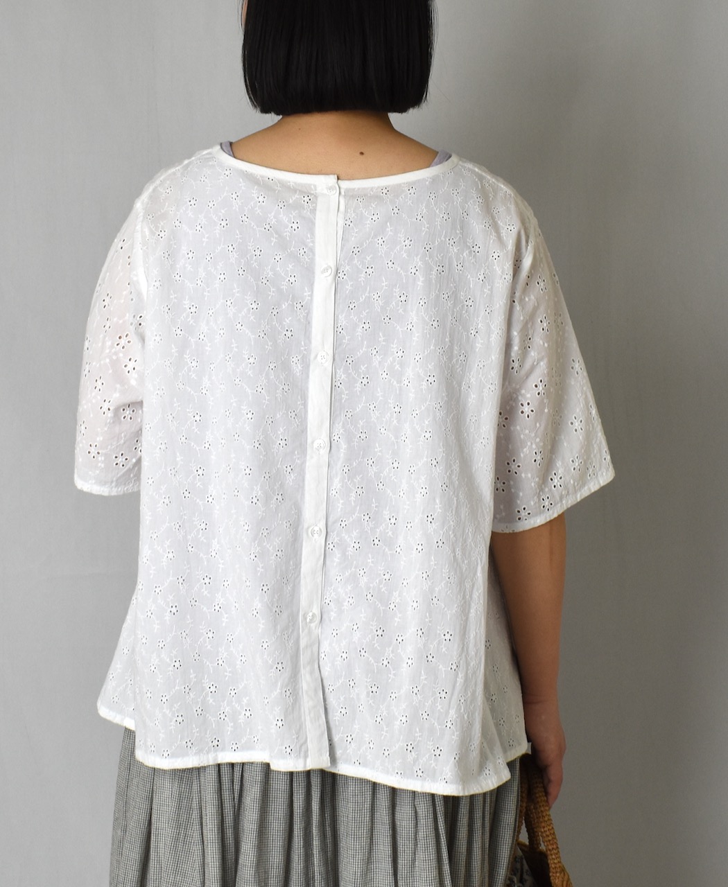 NSL25072(シャツ) ALL HEMLA PATCH WORK BACK OPENING SMOCK