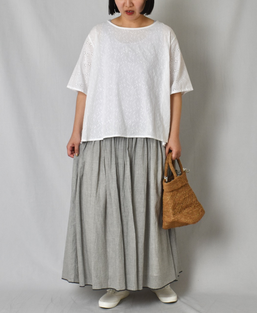 NSL25072(シャツ) ALL HEMLA PATCH WORK BACK OPENING SMOCK