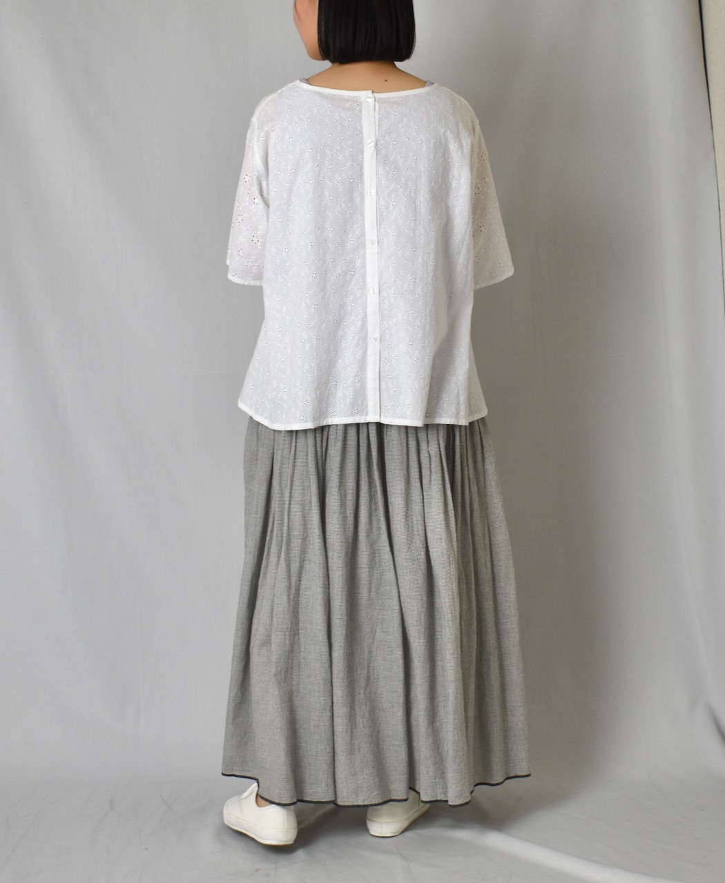 NSL25072(シャツ) ALL HEMLA PATCH WORK BACK OPENING SMOCK