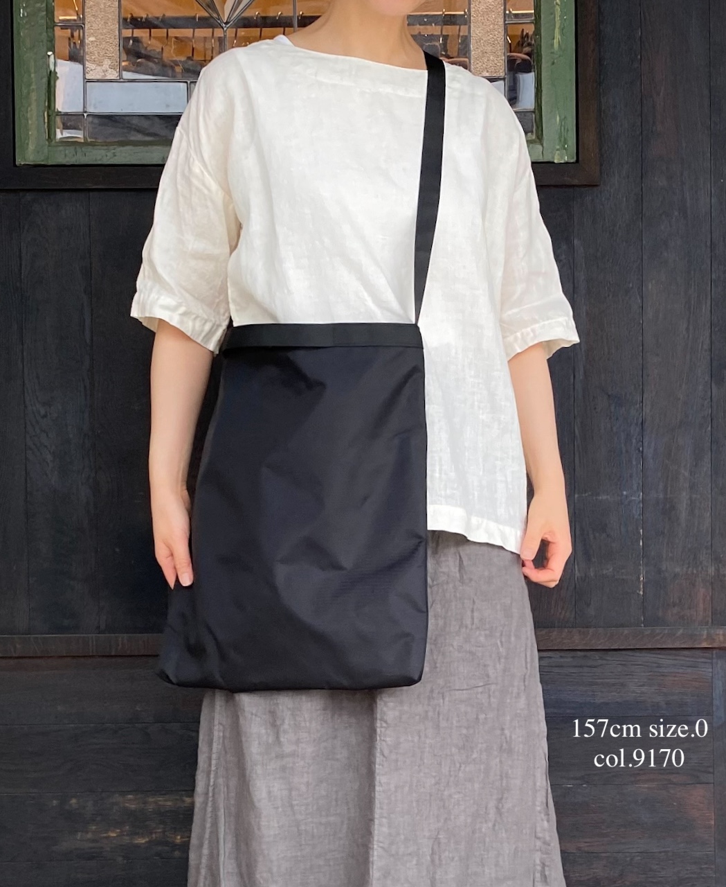 ●NAM1631LP (シャツ) LINEN PLAIN BOAT NECK S/SL SHIRT