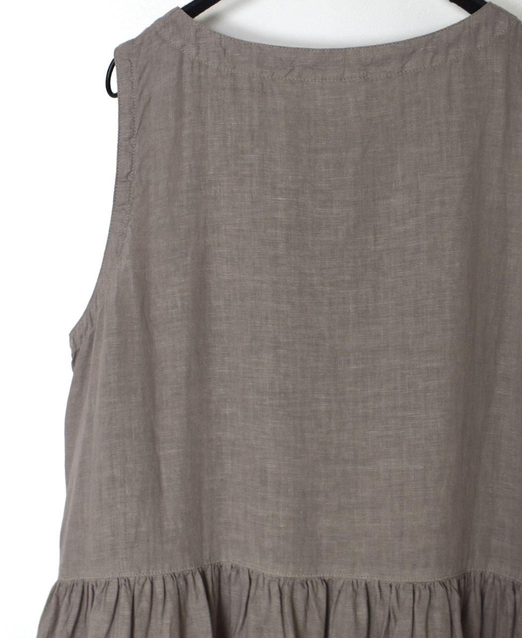 NAM1633LP (ワンピース) LINEN PLAIN (OVERDYE) BOAT NECK NO/SL ONE-PIECE