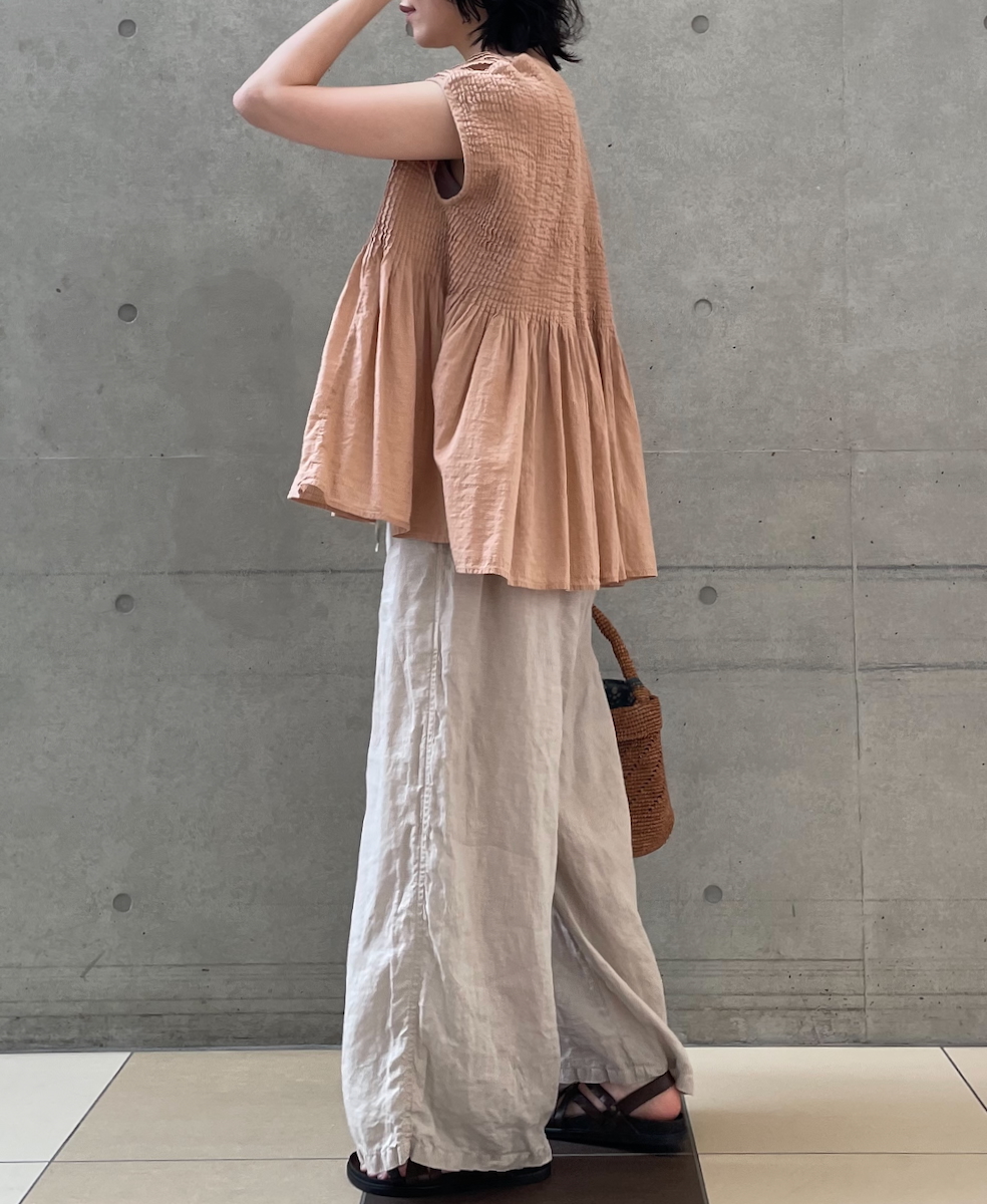 ●LNHT1713L (パンツ) LINEN PLAIN EASY PANTS