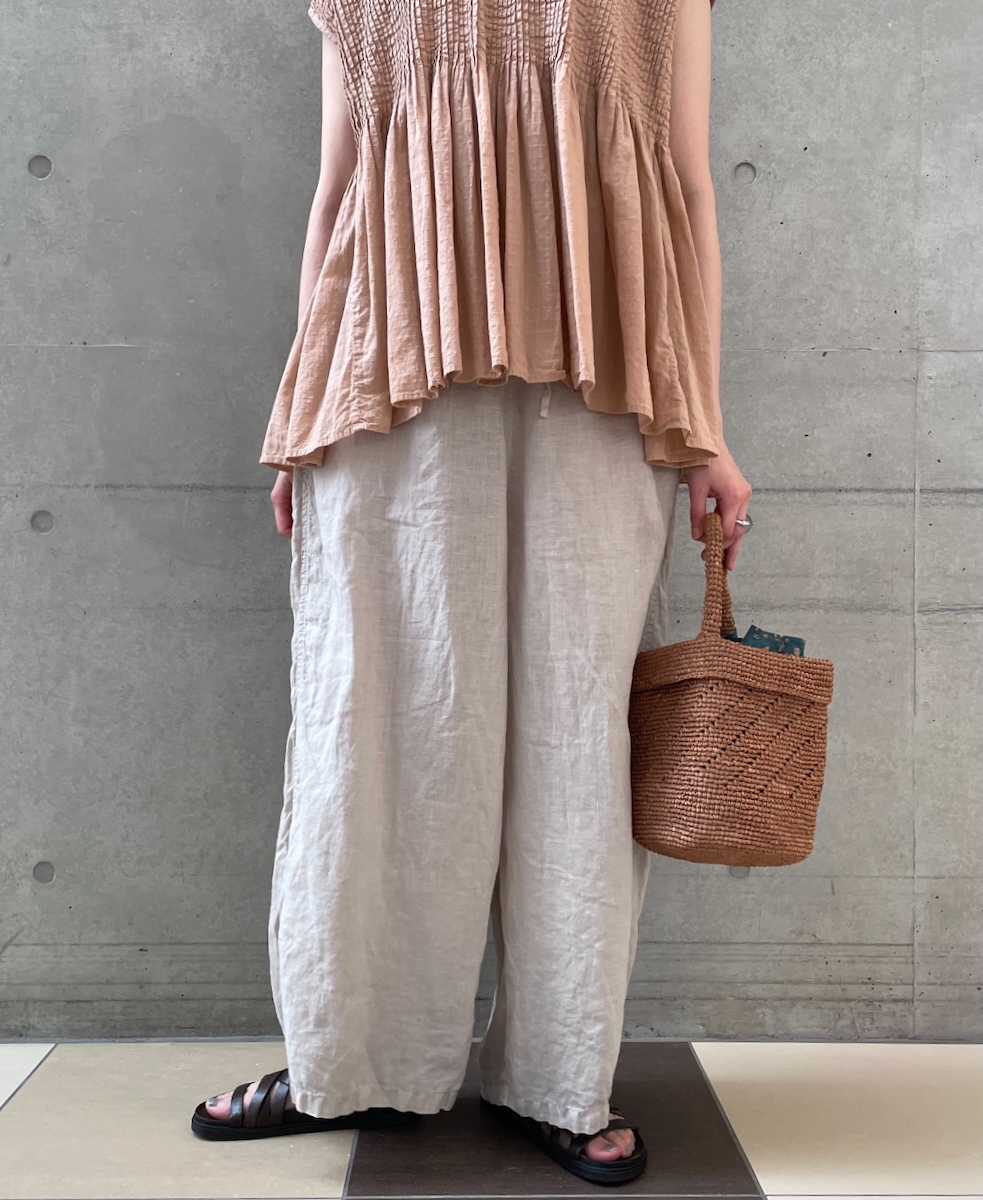 ●LNHT1713L (パンツ) LINEN PLAIN EASY PANTS