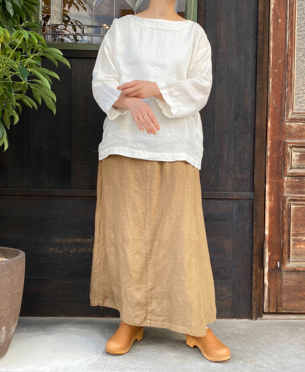 ●NAM2411LP (キュロットスカート) LINEN PLAIN (OVERDYE) WRAP CULOTTES