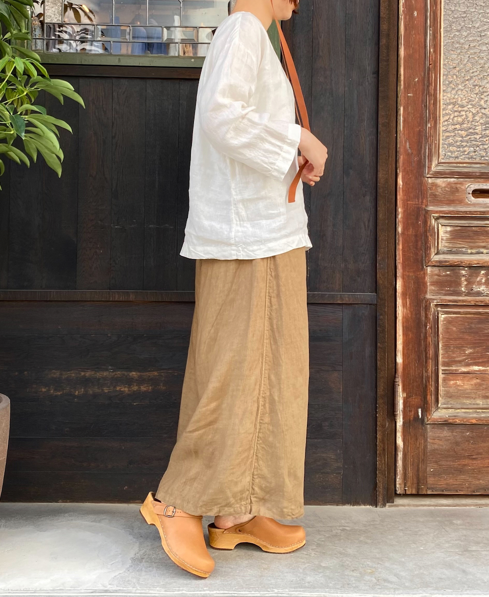 ●NAM2411LP (キュロットスカート) LINEN PLAIN (OVERDYE) WRAP CULOTTES