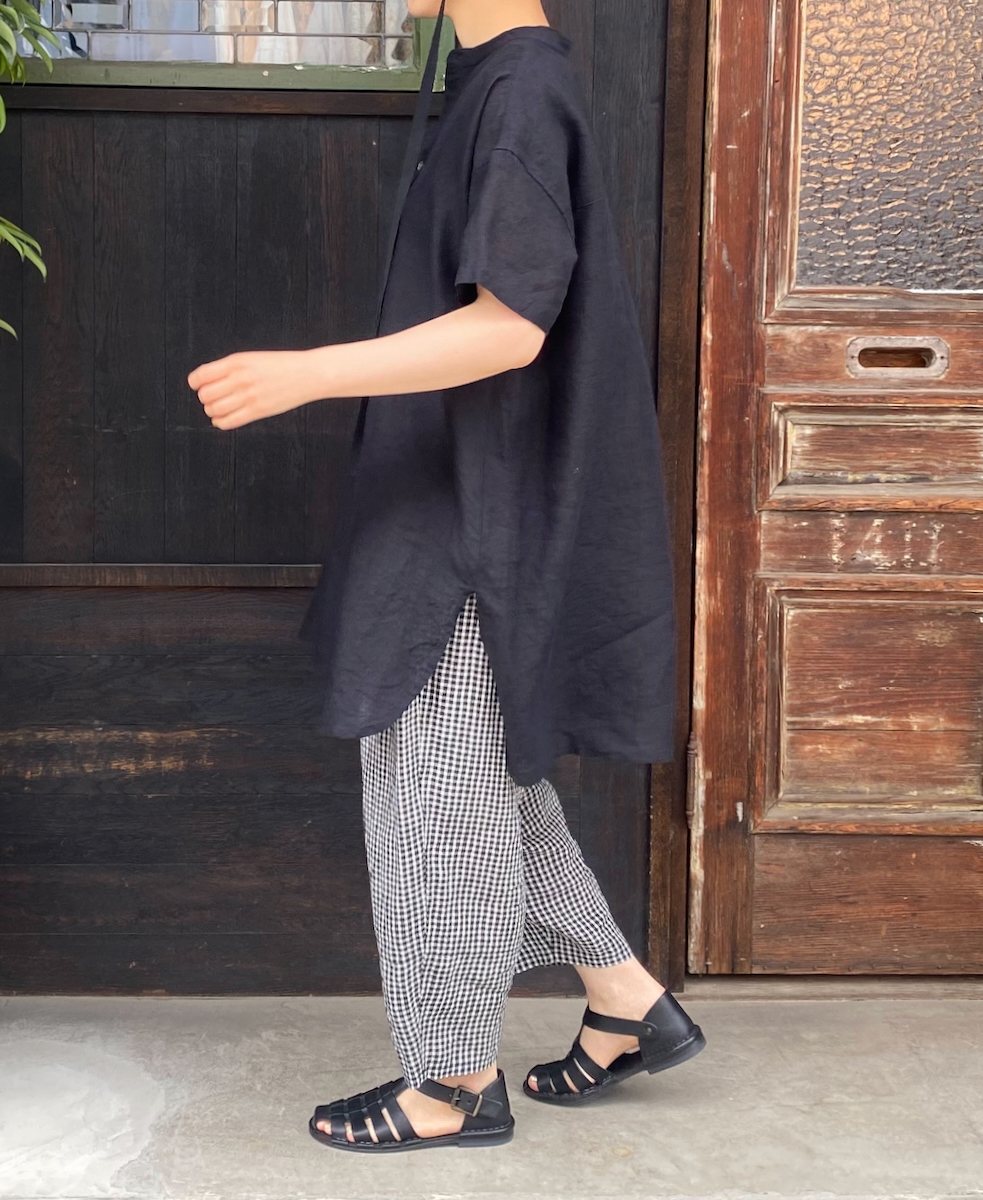INSL25216(パンツ) 60s LINEN CHECK EASY PANTS