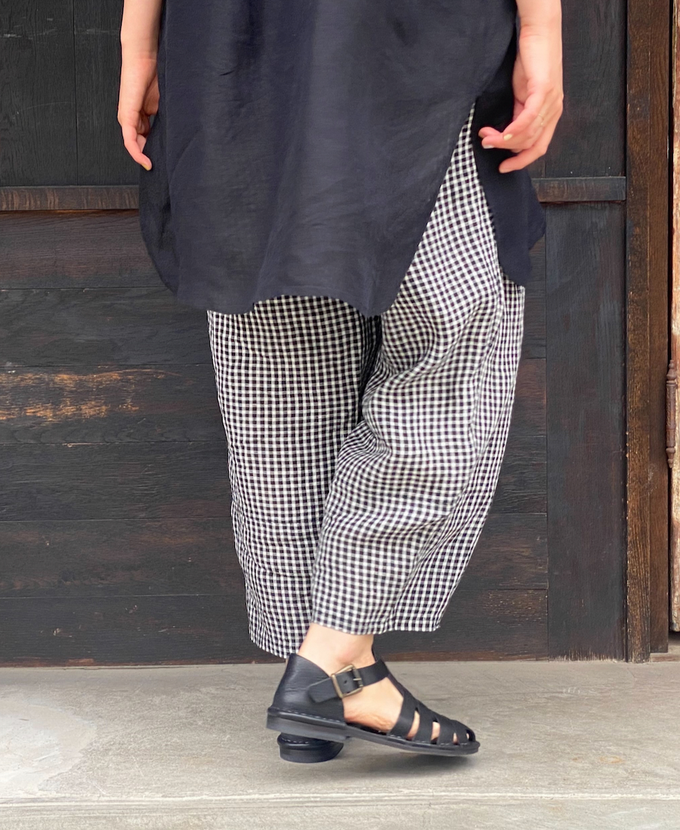 INSL25216(パンツ) 60s LINEN CHECK EASY PANTS