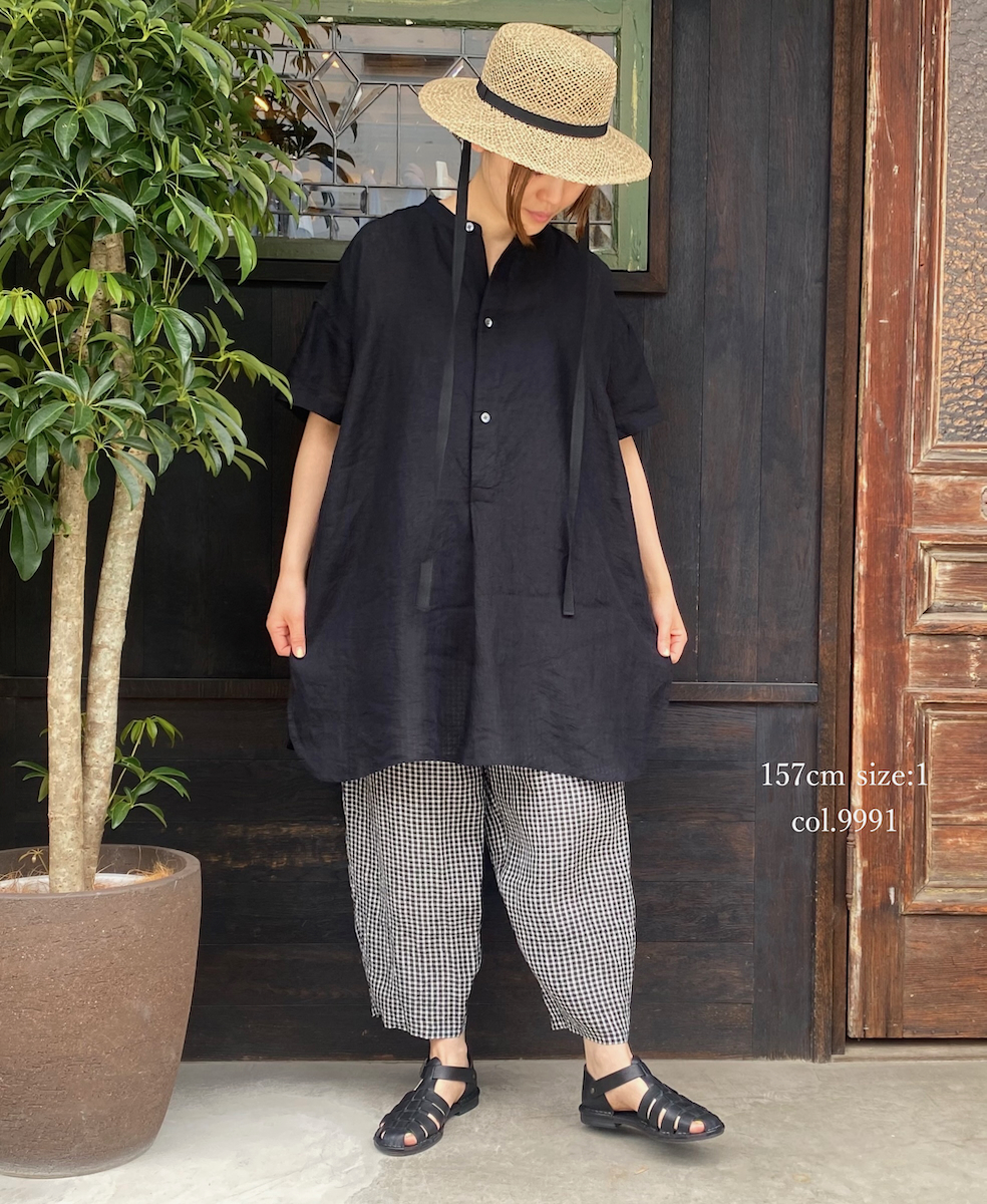 INSL25216(パンツ) 60s LINEN CHECK EASY PANTS