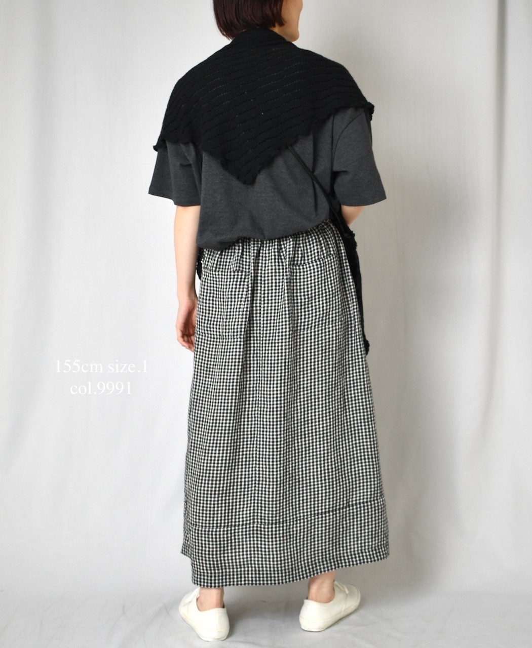 INSL25215(スカート) 60s LINEN CHECK EASY SKIRT