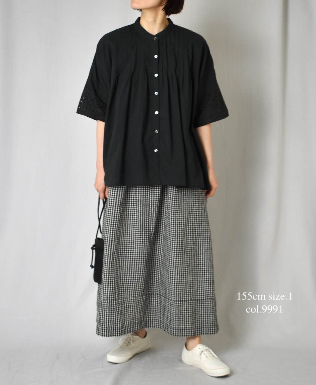 INSL25215(スカート) 60s LINEN CHECK EASY SKIRT