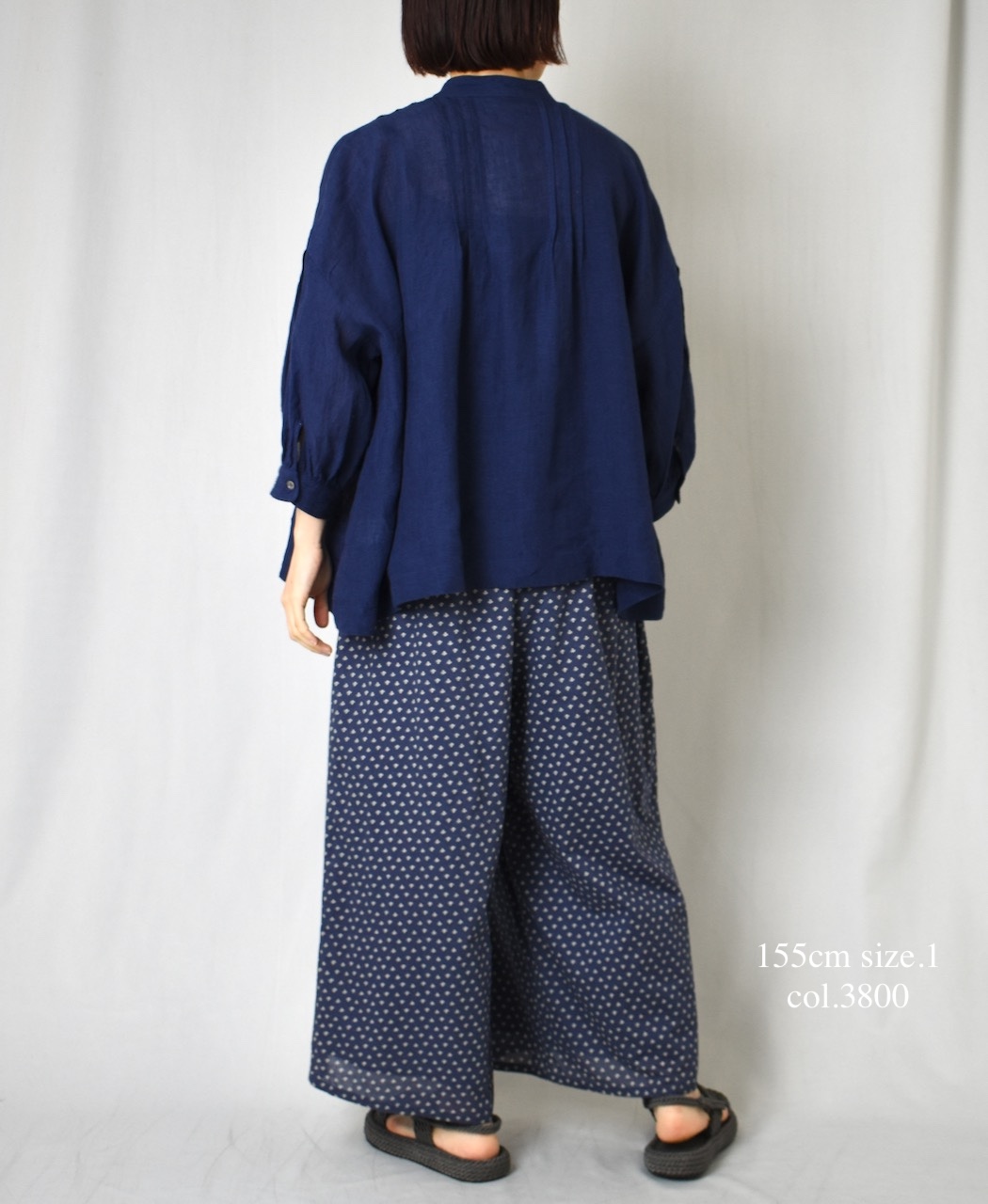 NSL25106(パンツ) 80s COTTON VOILE SMALL FLOWER PRINT WIDE EASY PANTS